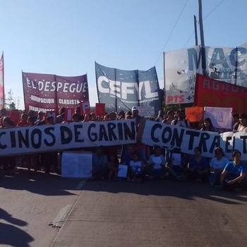Contra el tarifazo, trabajadores de la cooperativa Madygraf protestaron en la Panamericana