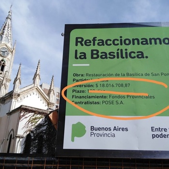 Mientras se profundiza la crisis en hospitales y escuelas, Vidal destinará $18 millones a la refacción de una basílica
