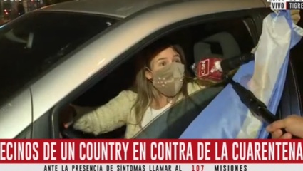 Insólita protesta anticuarentena en los countries de Tigre: “Es una revolución pacífica por nuestros derechos”