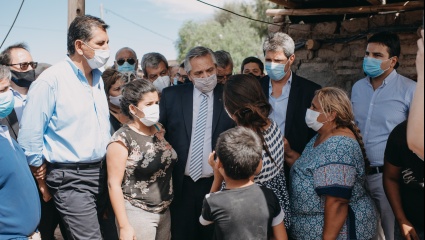 Tras el sismo, Alberto Fernández visitó San Juan y anunció un anticipo de $7 mil millones