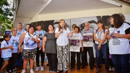 Estela Díaz participó de la primera audiencia del nuevo juicio por el femicidio de Lucía Pérez