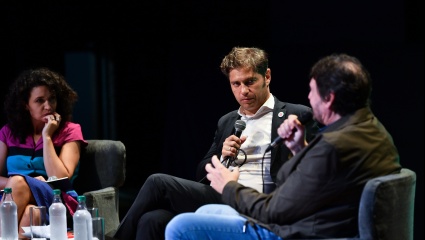 Kicillof y Felipe Pigna dialogaron sobre los 200 años de Banco Provincia