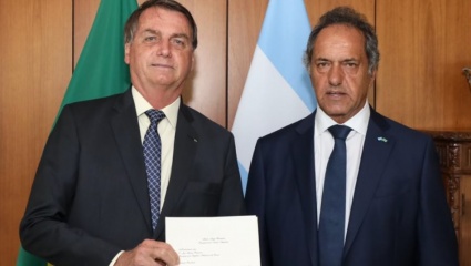 Scioli se reunió con Bolsonaro, que garantizó las exportaciones de trigo argentino a Brasil