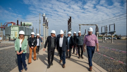Kicillof inauguró las obras de interconexión energética que unen Pehuajó y General Villegas