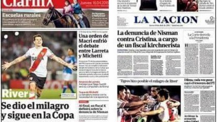 Ni Clarín ni La Nación hicieron mención a la estatización de trenes en sus tapas