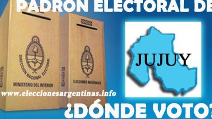 Jujuy: Más de medio millón de personas habilitadas para votar