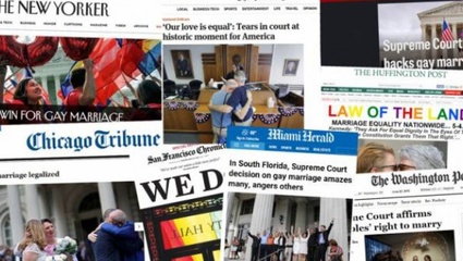 Los medios de Estados Unidos celebraron la aprobación del matrimonio gay en todo el país