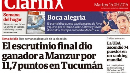 La tapa positiva de Clarín