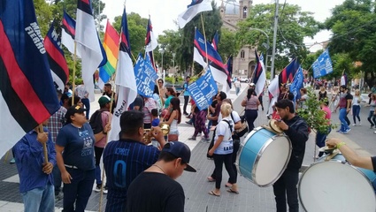 Movimientos sociales reclamaron en el Ministerio de Trabajo por la eliminación de seis mil programas sociales