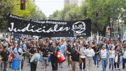 Los docentes suman apoyo: el miércoles también paran los judiciales bonaerenses