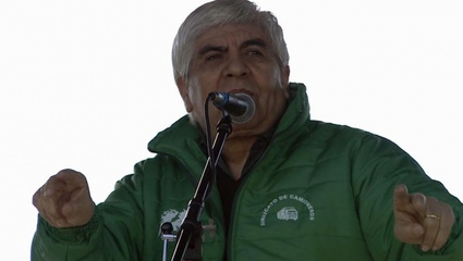 En Ezeiza, Hugo Moyano anunció que si no tienen una respuesta favorable el jueves 14 habrá paro general