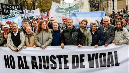 Luego del receso invernal, se realiza un paro de estatales, médicos, judiciales y docentes en toda la provincia
