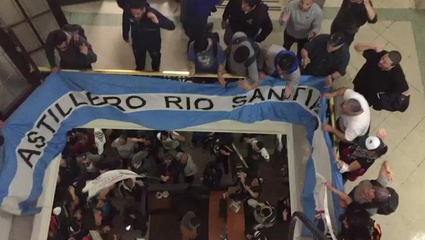 Luchan y ganan: los trabajadores del Astillero lograron el compromiso del gobierno de Vidal tras horas de ocupación en el Ministerio de Economía