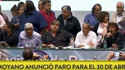 Moyano y las dos CTA anunciaron paro general para el 30 de abril