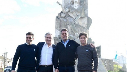 Con criticas al gobierno, Alberto Fernández, Massa y Kicillof se mostraron juntos en Necochea
