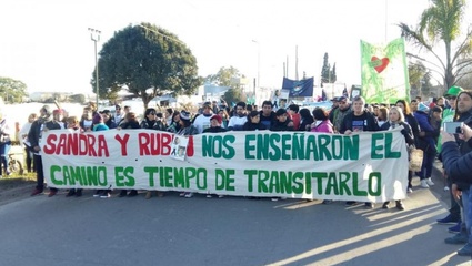 La comunidad educativa se movilizó en Moreno a un año de la muerte de Sandra y Rubén