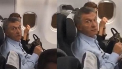 “Macri ladrón, arruinaste el país”: el ex presidente fue escrachado en un avión y se hizo viral