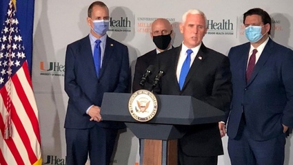 Mike Pence, sobre la distribución de la vacuna a prueba: "Primero EE. UU., después el mundo"