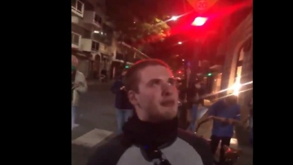 Entre insultos y agravios, un grupo de manifestantes pidió la libertad del youtuber que amenazó a CFK