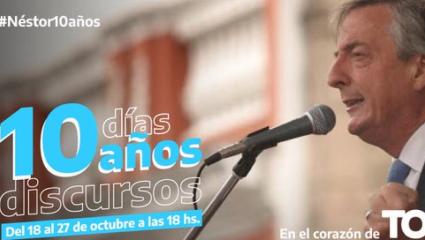 A una década de su muerte, organizan una campaña para recordar a Néstor: "10 días, 10 discursos, 10 años"