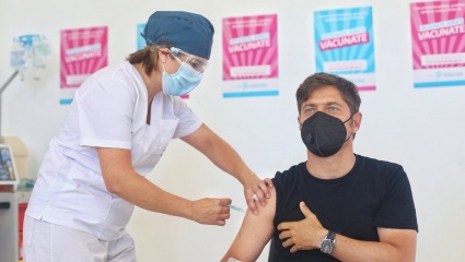 Axel Kicillof recibió la segunda dosis de la vacuna Sputnik-V