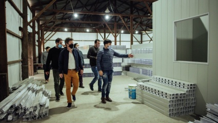Martelli se reunió con Francisco Echarren para conocer la Fábrica Municipal de Viviendas