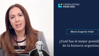 Vidal tuvo que elegir un presidente y se olvidó de Macri: “Mi preferido es Sarmiento”