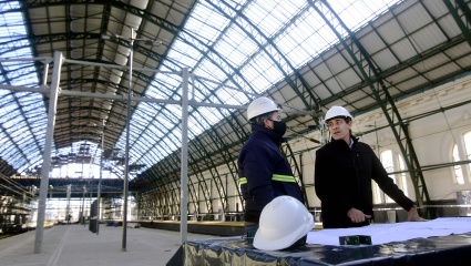 Garro recorrió la obra de la Estación de Tren y la consideró “un ejemplo de cómo se puede trabajar juntos”