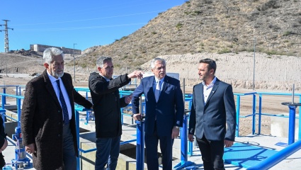 San Luis: Alberto Fernández recorrió obras viales y de potabilización junto a Rodríguez Saá