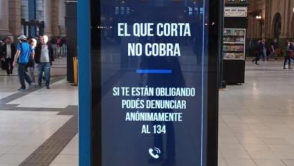 En estaciones de tren, el Gobierno advierte en carteles y por megáfono: “El que corta, no cobra”