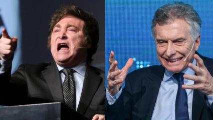 Macri y Milei, en veredas opuestas 