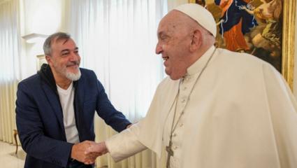 Rodolfo Aguiar, de ATE, se reunió con el Papa Francisco y le pidió que rece por Milei “para que lo haga mejor persona”