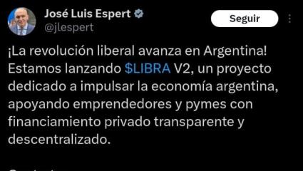 Llegó $Libra 2: le hackearon la cuenta de X a Espert y promocionaron dos nuevas estafas cripto