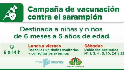 Campaña de vacunación gratuita de refuerzo contra el sarampión