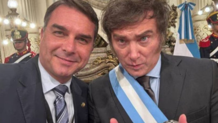 Milei recibe a Flavio Bolsonaro en plena cumbre del Mercosur y profundiza el choque con Lula