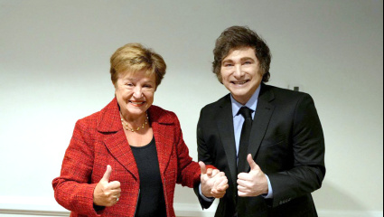 Javier Milei recibe a Kristalina Georgieva en la Rosada antes de iniciar una gira por Sudamérica