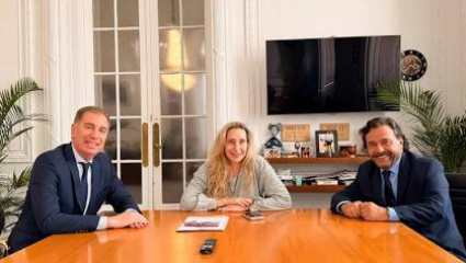 Karina Milei y Santilli escenificaron su alianza con Sáenz, pero sin el acuerdo del mileísmo salteño
